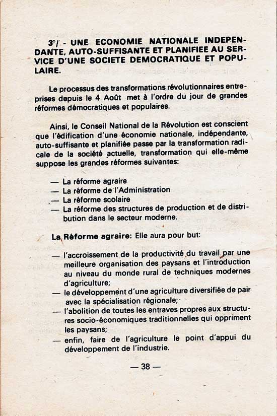 Discours d'orientation politique Thomas Sankara, DOP, 2 octobre 1983