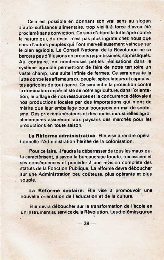 Discours d'orientation politique Thomas Sankara, DOP, 2 octobre 1983