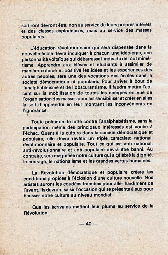 Discours d'orientation politique Thomas Sankara, DOP, 2 octobre 1983