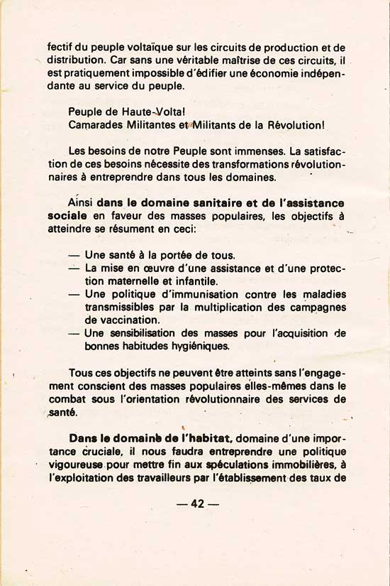 Discours d'orientation politique Thomas Sankara, DOP, 2 octobre 1983