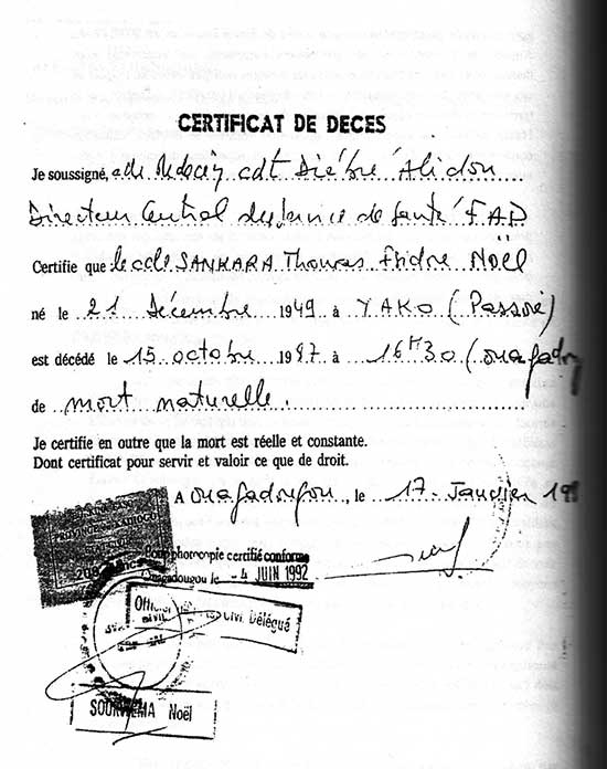 Liste des crimes impunis au Burkina Faso, "Rapport de la Commission pour la réconciliation nationale et liste du collectif des organisations démocratiques de masse et Partis Politiques" paru dans le journal « l’Aurore » n° 83 du 25 au 31 juillet 2001