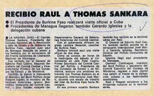 Granma, 1 de octubre de 1984