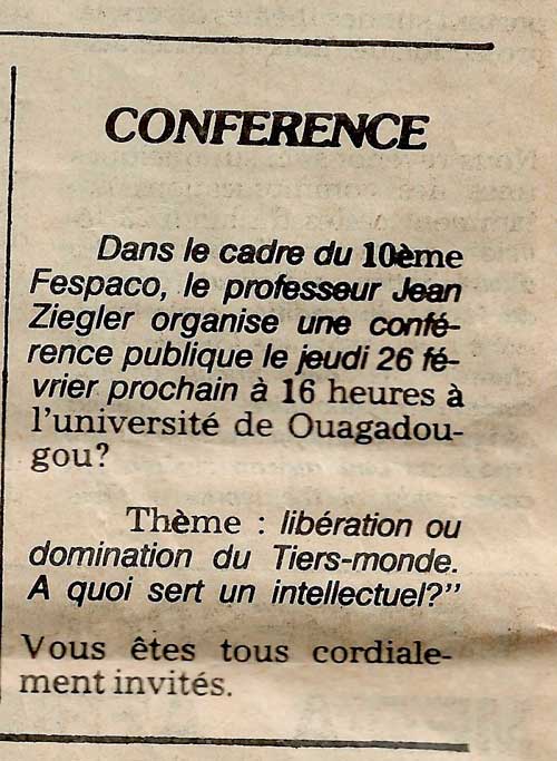 10e FESPACO  Sidwaya, N° 718, 24 février 1987 