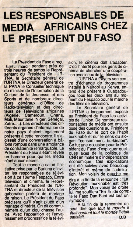 Sidwaya, n° 719, 25 février 1987