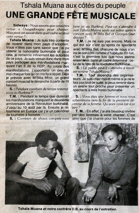 Sidwaya, n° 320, 26 juillet 1985