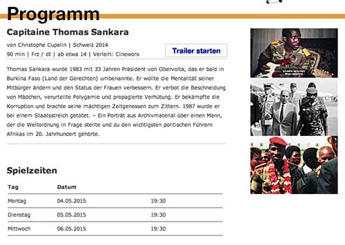 Cinema Luna, Frauenfeld, Suisse, 4-6 mai 2015