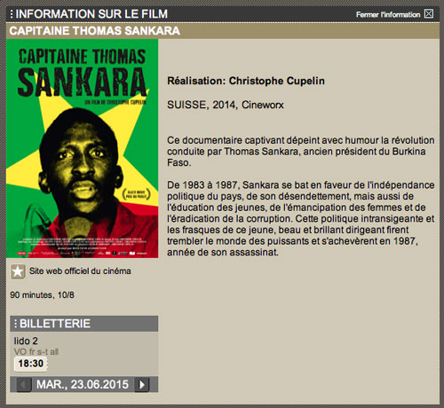 Thomas Sankara, St-Gall