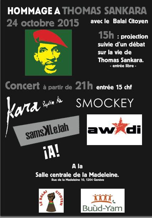 Soirée Burkina Faso Ellipse Cinema, Ajaccio, France, 29 octobre 2015