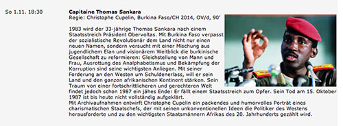Weltfilmtage 1 novembre 2015 • 18:30 Kino Rätia, Thusis, Suisse