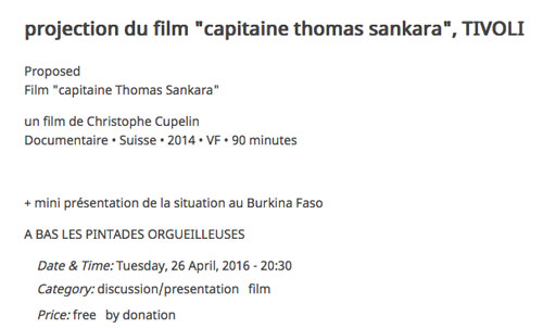 Tivoli, Lausanne, Suisse, 26 avril 2016