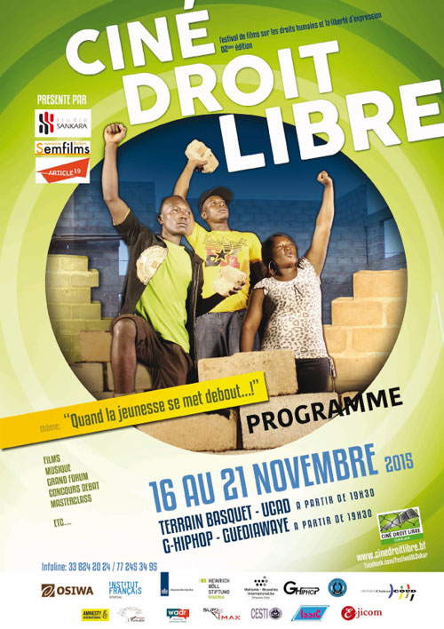 Dakar, (Sénégal) Festival Ciné Droit Libre 16 - 21 novembre 2015