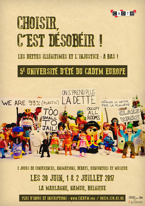 5ème Université d'été du CADTM Europe La Mariagne, Namur, Belgique, 29 juin 2017