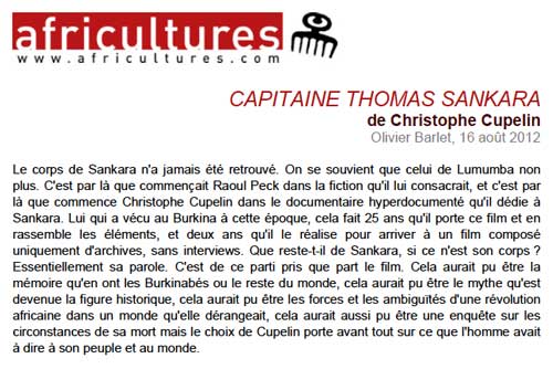 La vision du film s'impose Africultures, Olivier Barlet, 29 août 2012