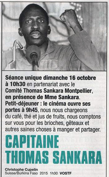 Séance spéciale en présence de Mariam Sankara Cinéma Diagonal, Montpellier, France, 8 octobre 2015, 19h50